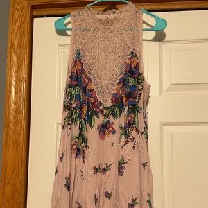 free people light pink slip dress